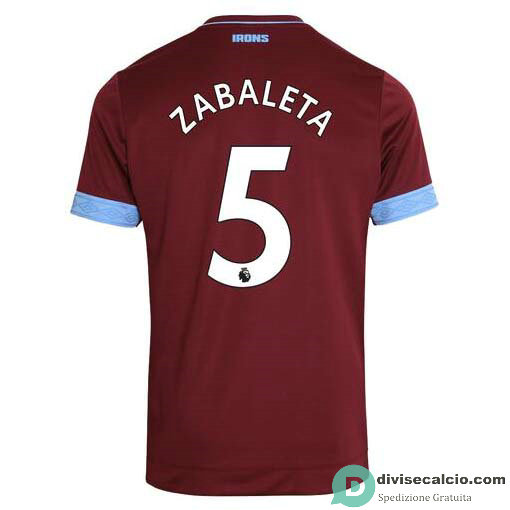 Maglia West Ham United Gara Home 5#ZABALETA 2018-2019