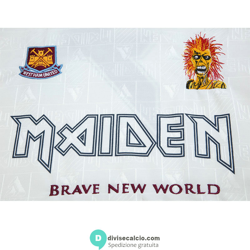 Maglia West Ham United x Iron Maiden Retro White 1999/2001