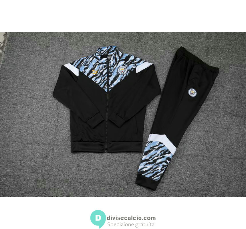 Manchester City Giacca Black Blue + Pantaloni Black 2021/2022