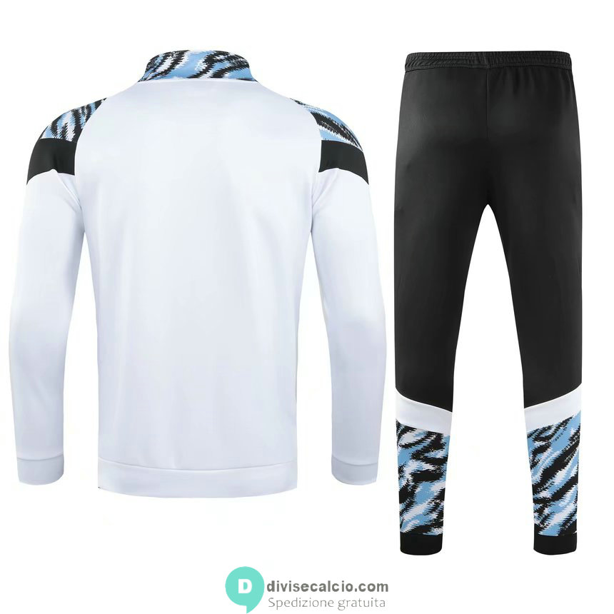 Manchester City Giacca White Blue + Pantaloni Black 2021/2022