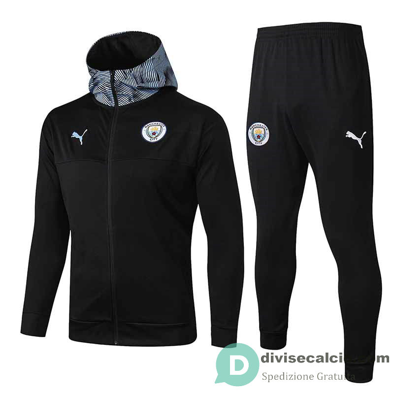 Manchester City Giacca Cappuccio Black + Pantaloni 2019/2020