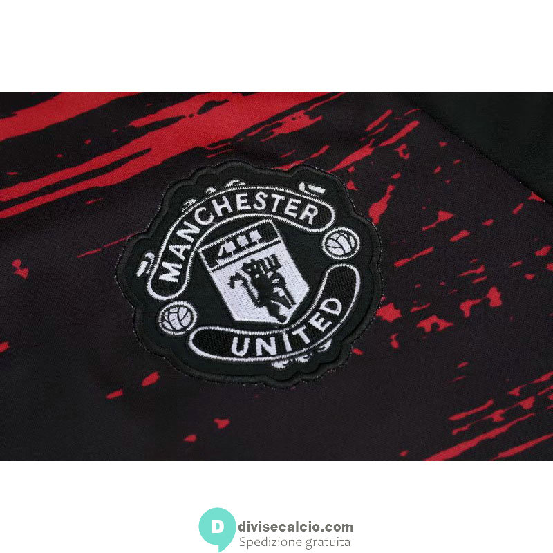 Manchester United Formazione Felpa Black Red + Pantaloni 2020/2021