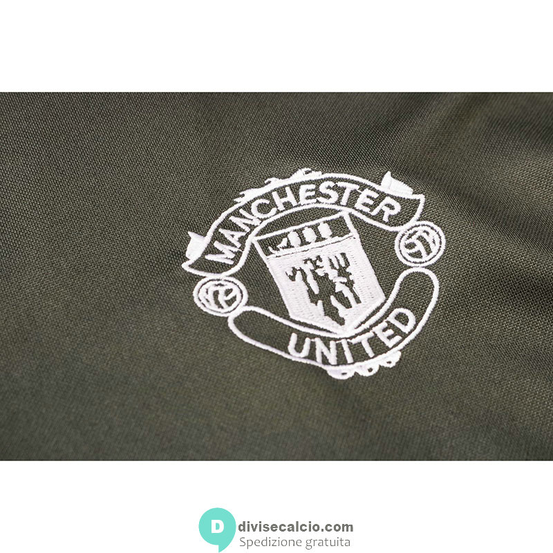 Manchester United Formazione Felpa Green + Pantaloni 2020/2021