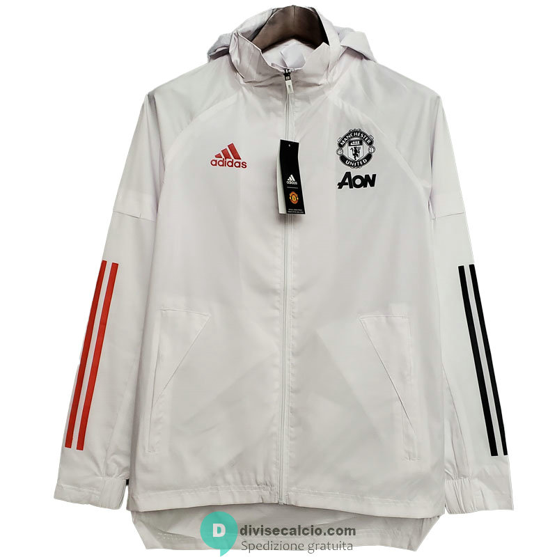 Manchester United Giacca A Vento White Black Red 2020/2021