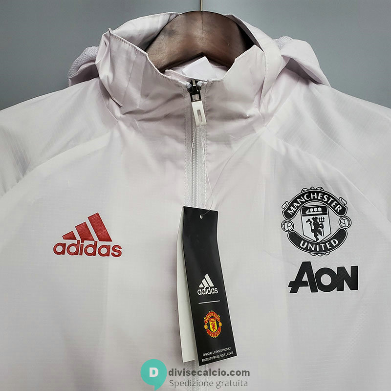 Manchester United Giacca A Vento White Black Red 2020/2021