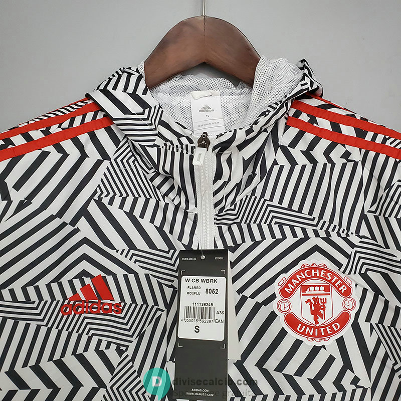 Manchester United Giacca A Vento White Stripes 2021/2022