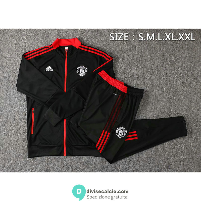 Manchester United Giacca Black III + Pantaloni Black 2021/2022