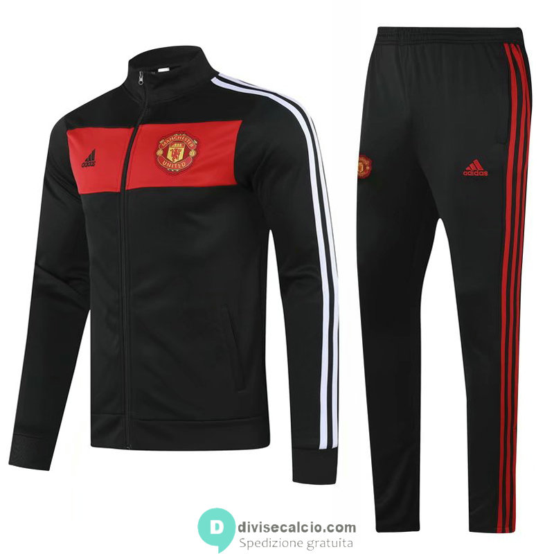 Manchester United Giacca Black Red + Pantaloni 2020/2021