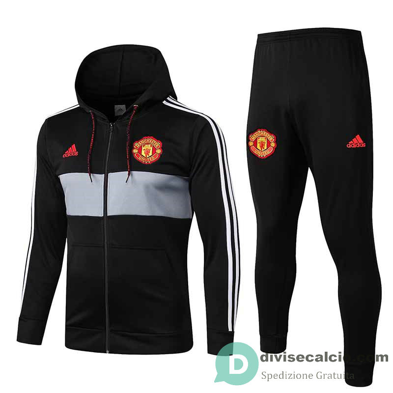 Manchester United Giacca Cappuccio Black + Pantaloni 2019/2020