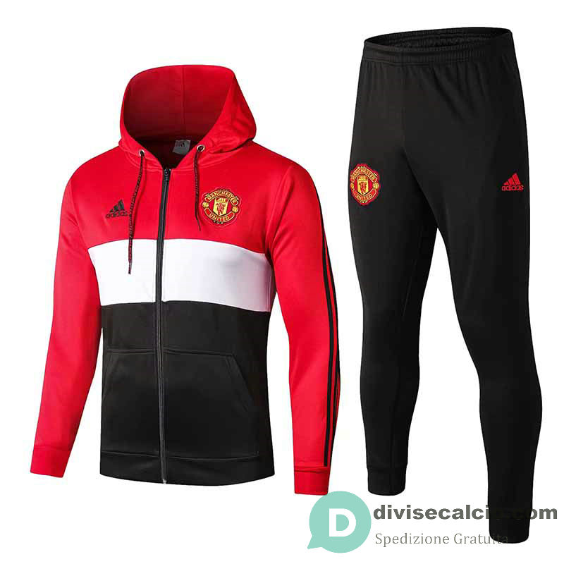 Manchester United Giacca Cappuccio Red + Pantaloni 2019/2020