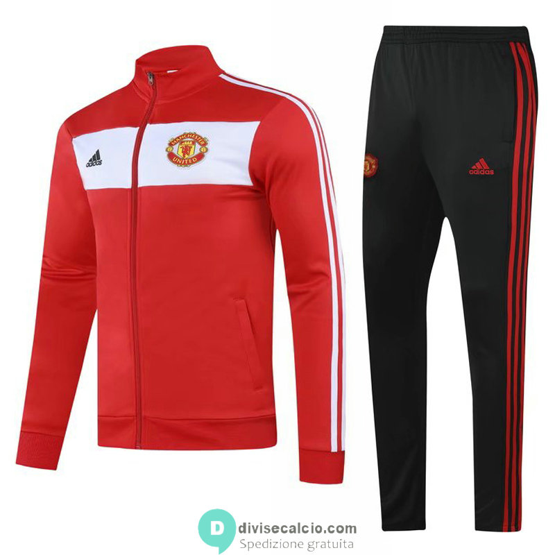 Manchester United Giacca Red White + Pantaloni 2020/2021