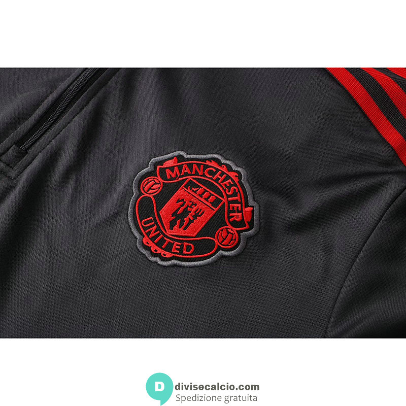 Manchester United x Human Race Formazione Felpa Black + Pantaloni 2021/2022