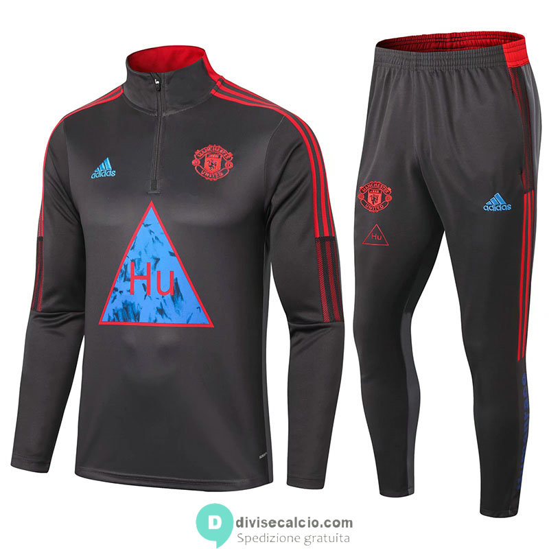 Manchester United x Humanrace Formazione Felpa Grey+ Pantaloni 2020/2021