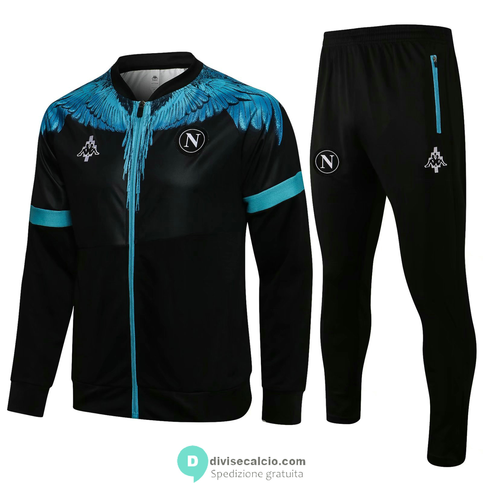 Napoli Kappa x Marcelo Burlon Giacca Black + Pantaloni Black 2021/2022