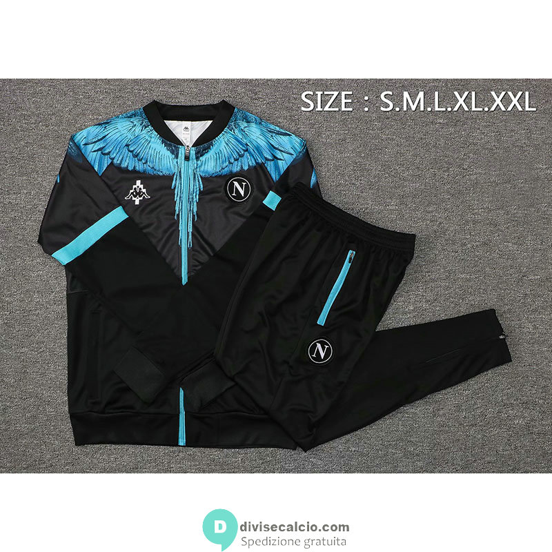 Napoli Kappa x Marcelo Burlon Giacca Black + Pantaloni Black 2021/2022