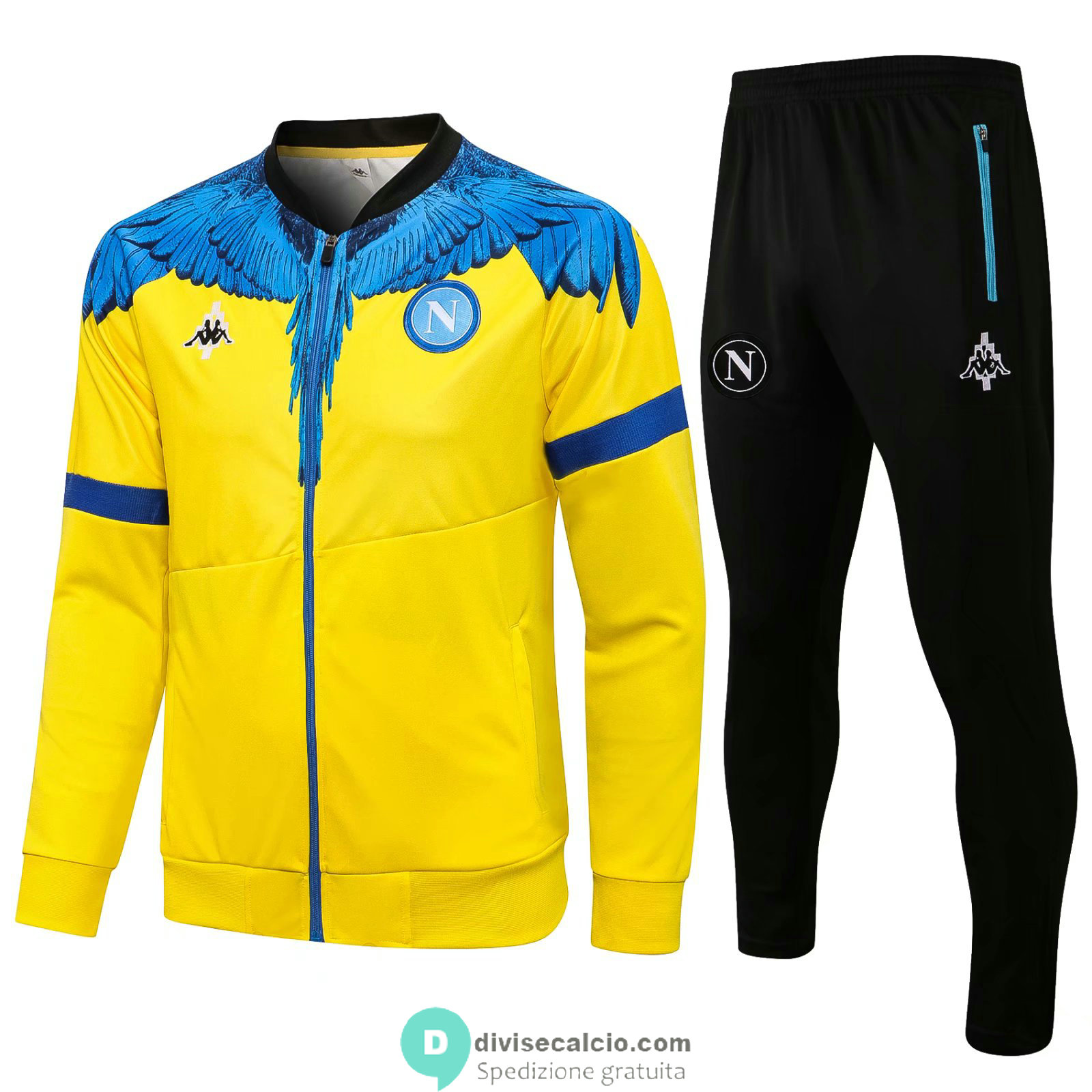 Napoli Kappa x Marcelo Burlon Giacca Yellow + Pantaloni 2021/2022