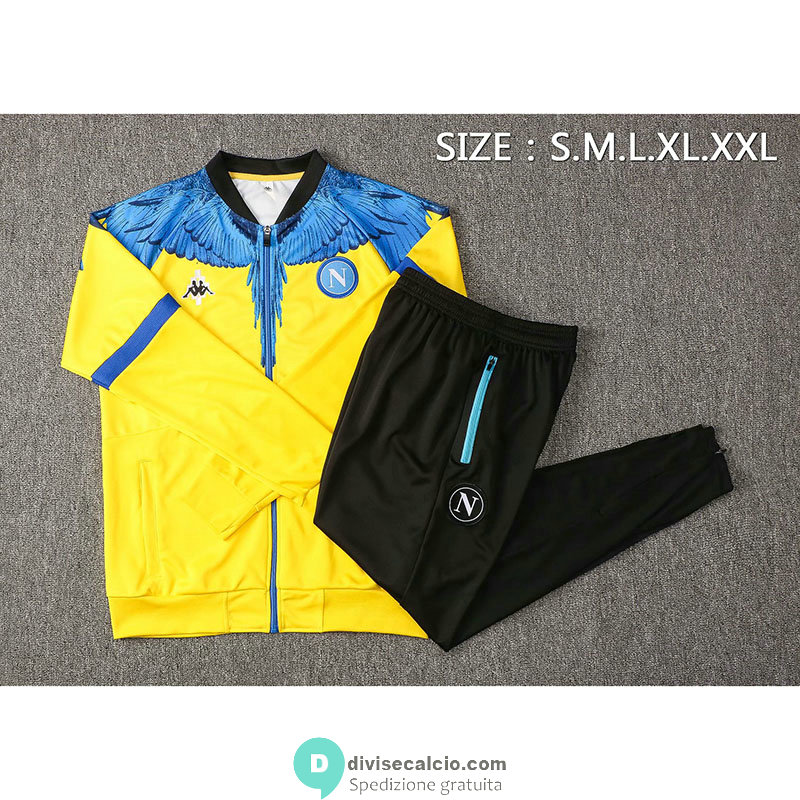 Napoli Kappa x Marcelo Burlon Giacca Yellow + Pantaloni 2021/2022