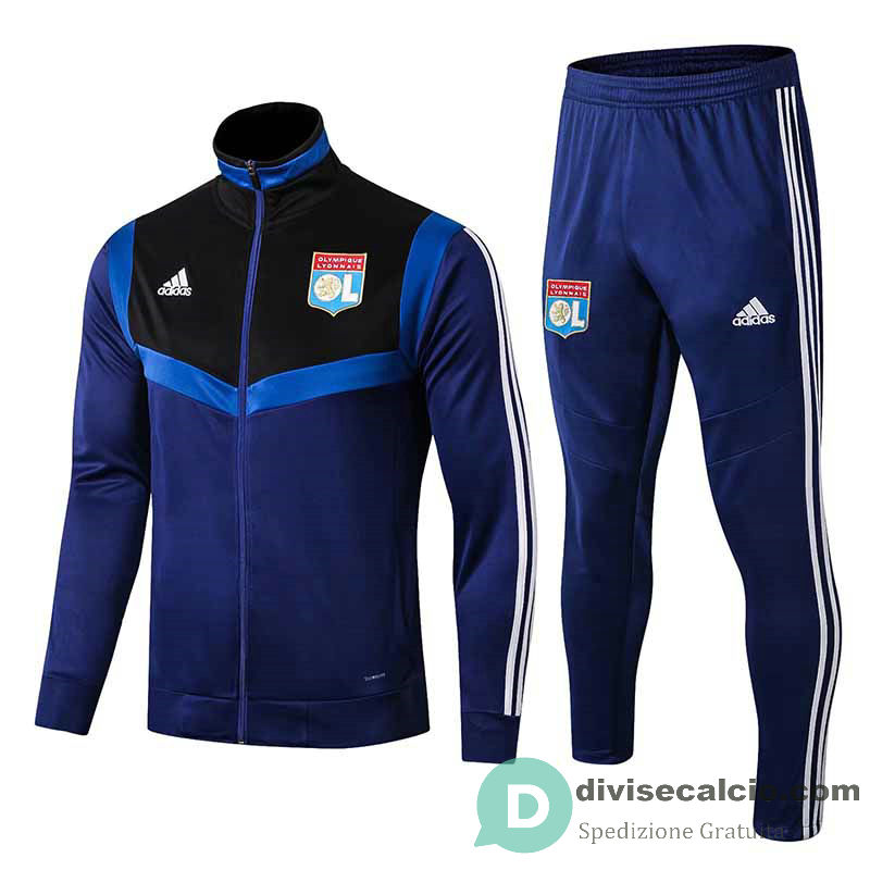 Olympique Lyonnais Giacca Black Blue + Pantaloni 2019/2020