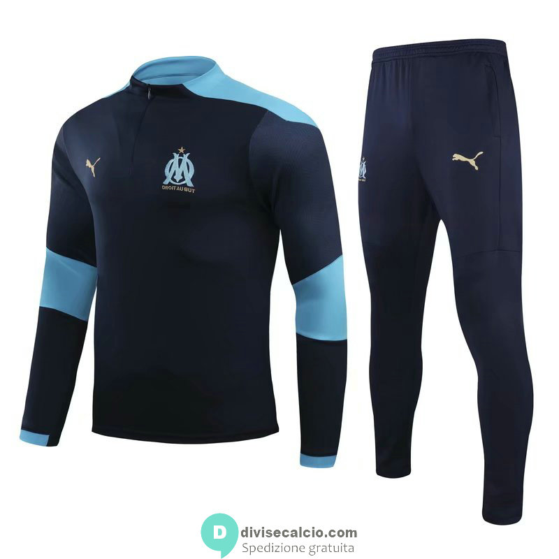 Olympique Marseille Formazione Felpa Navy + Pantaloni 2020/2021