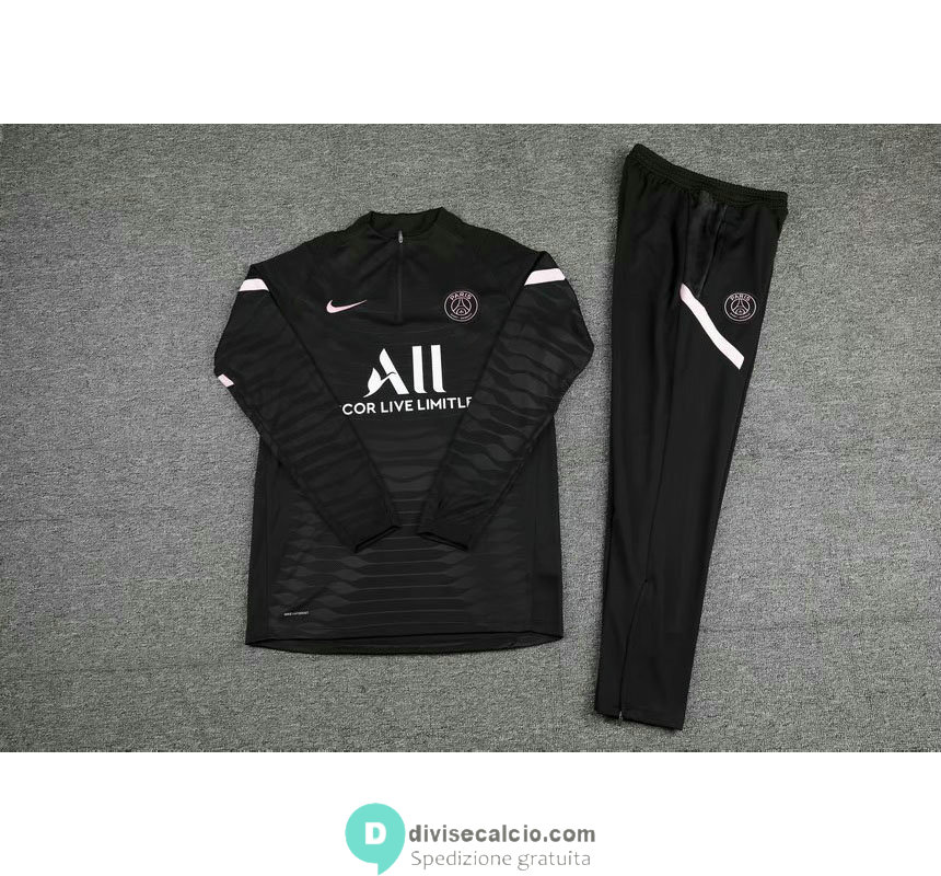 PSG Formazione Felpa Black + Pantaloni Black 2021/2022