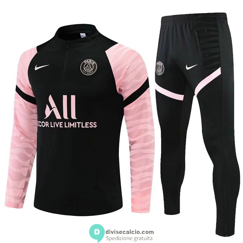 PSG Formazione Felpa Black Pink + Pantaloni 2021/2022