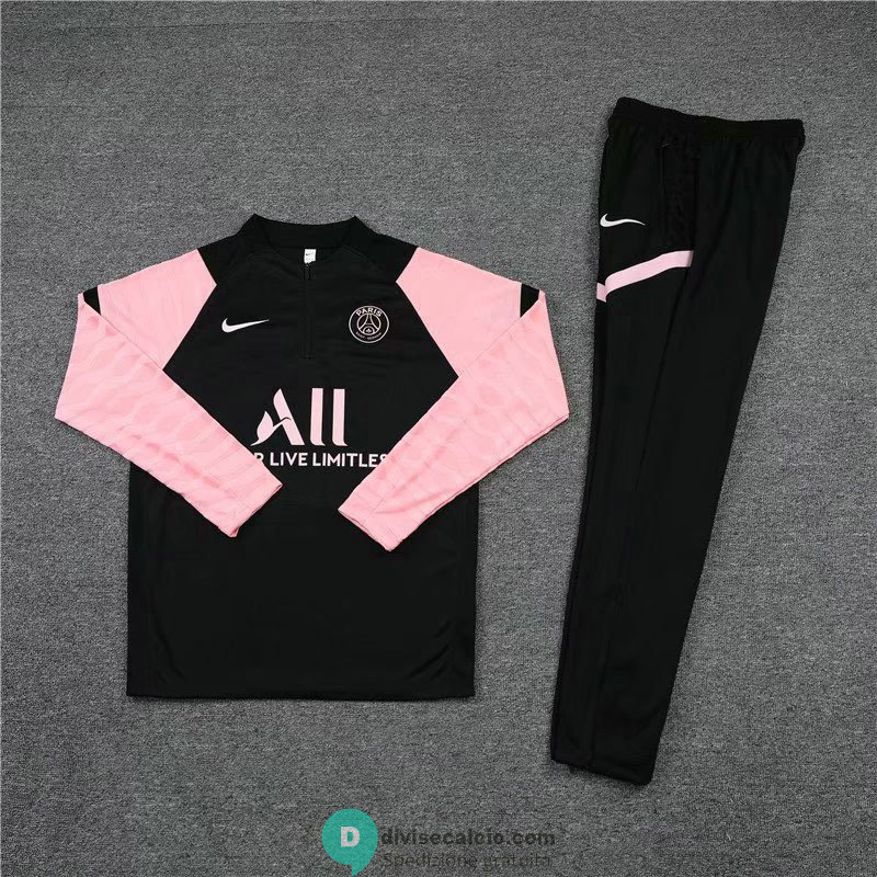 PSG Formazione Felpa Black Pink + Pantaloni 2021/2022