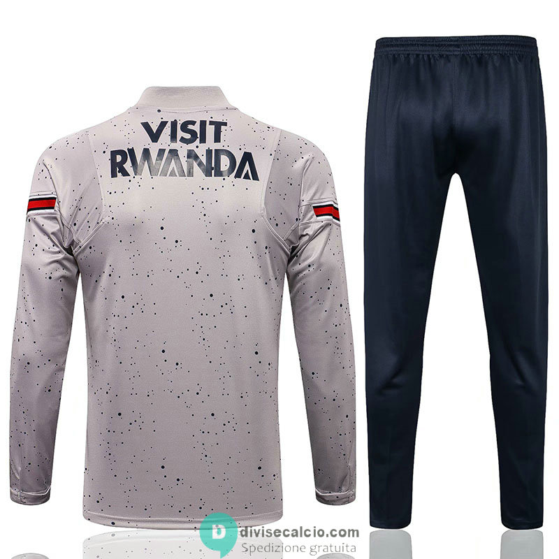 PSG Formazione Felpa Light Grey Dots + Pantaloni 2021/2022