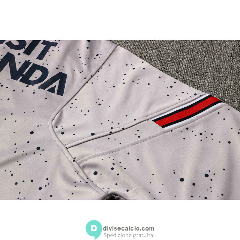 PSG Formazione Felpa Light Grey Dots + Pantaloni 2021/2022