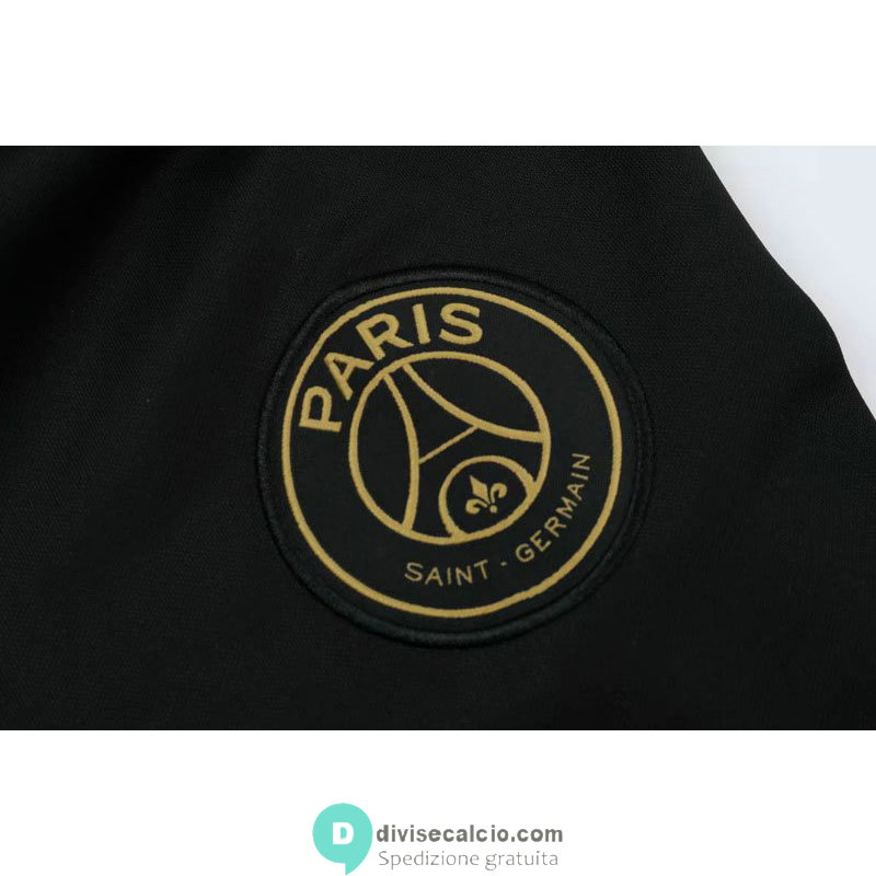 PSG x JORDAN Felpa Cappuccio Black + Pantaloni 2020/2021