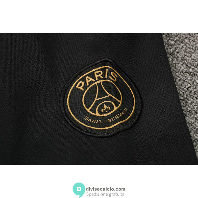 PSG x Jordan Felpa Cappuccio Black + Pantaloni Black 2021/2022