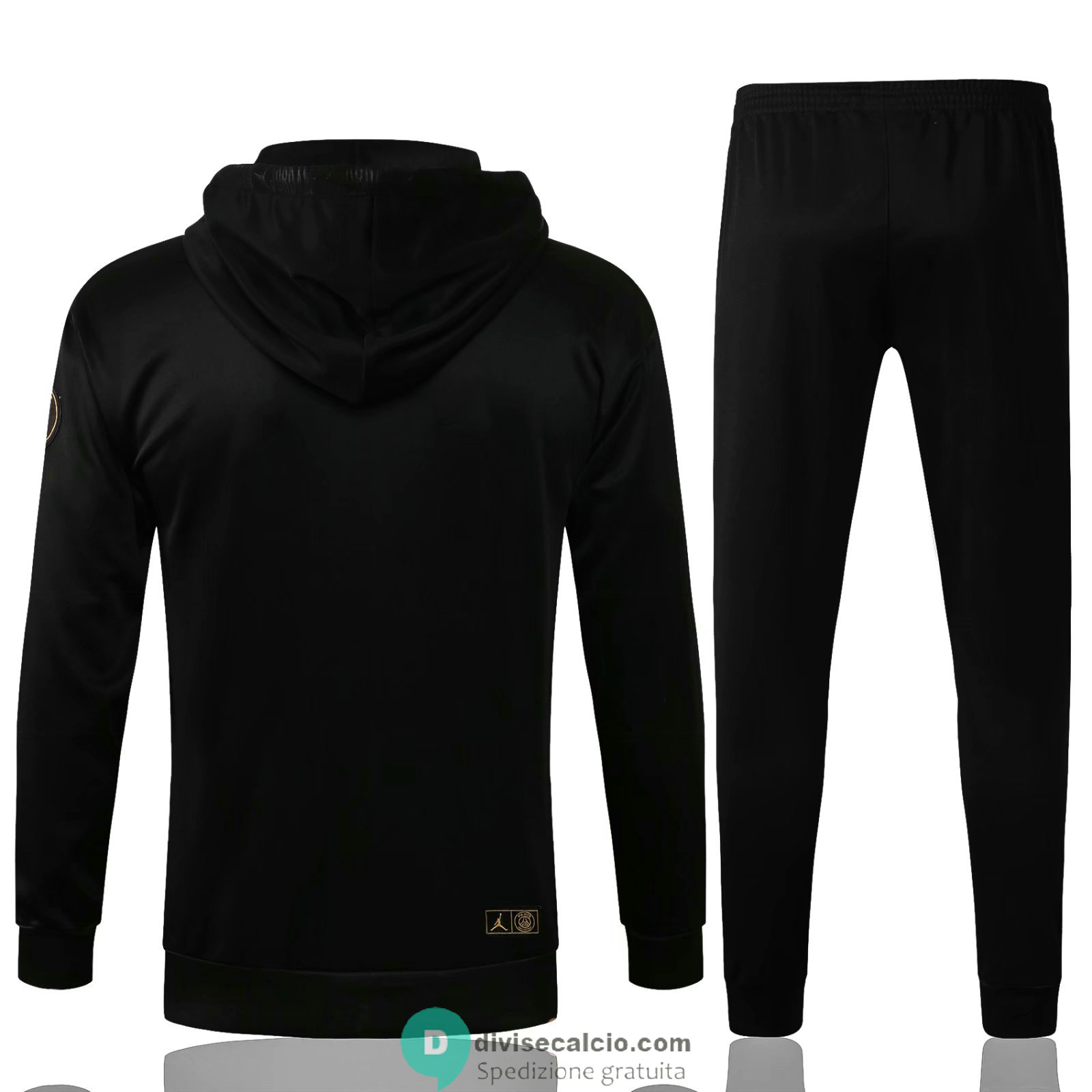 PSG x Jordan Felpa Cappuccio Black II + Pantaloni Black II 2021/2022