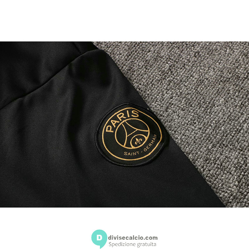 PSG x Jordan Felpa Cappuccio Black II + Pantaloni Black II 2021/2022