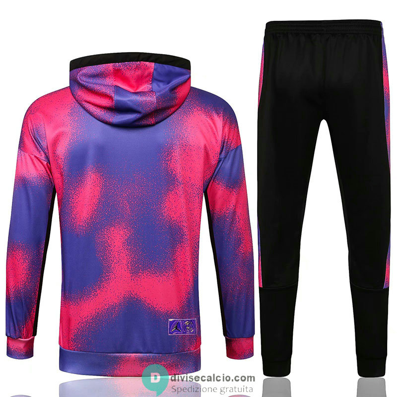 PSG x Jordan Felpa Cappuccio Pink + Pantaloni Black 2021/2022