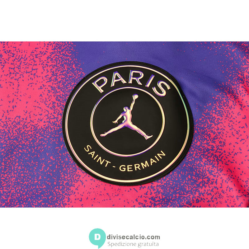 PSG x Jordan Felpa Cappuccio Pink + Pantaloni Black 2021/2022