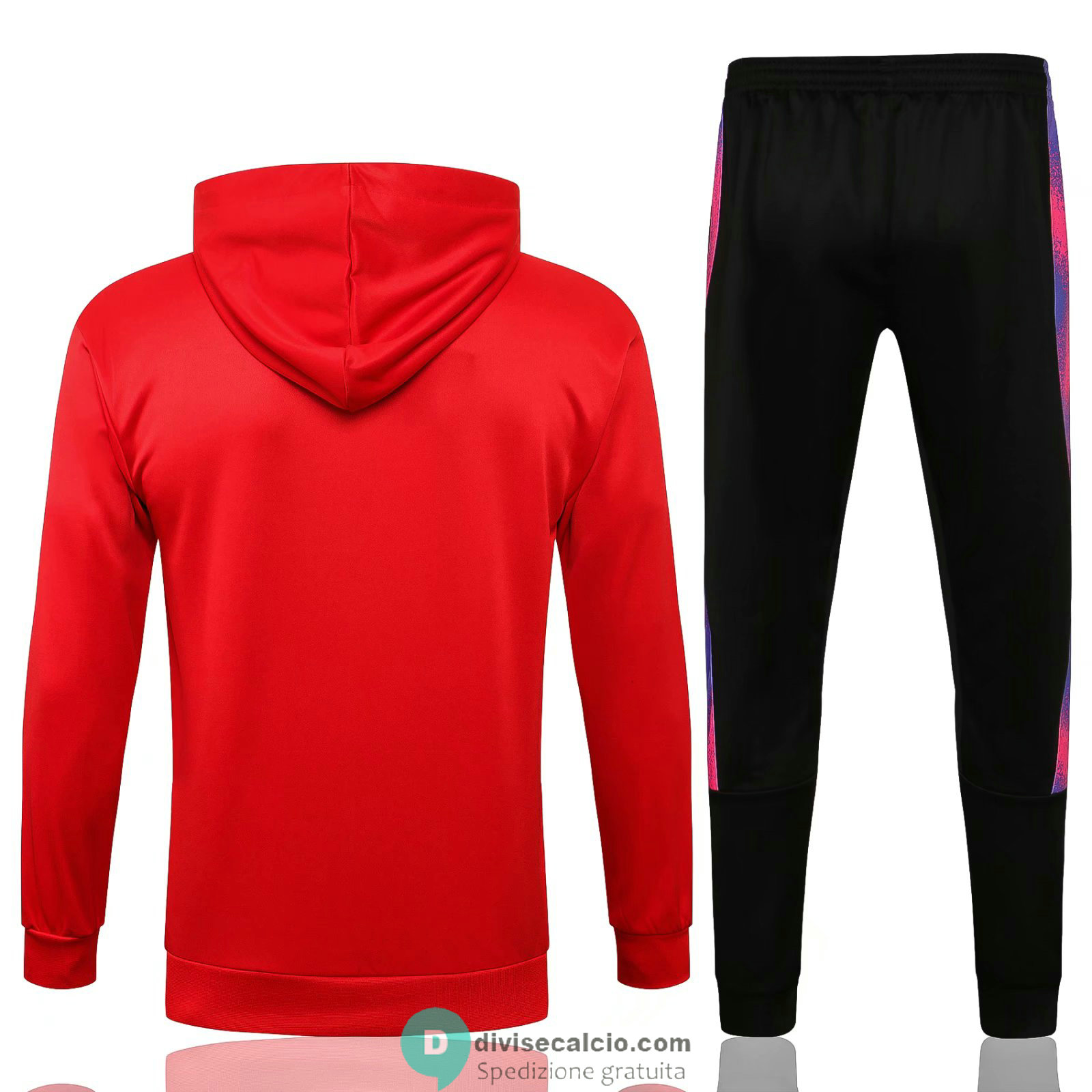 PSG x Jordan Felpa Cappuccio Red + Pantaloni Black 2021/2022