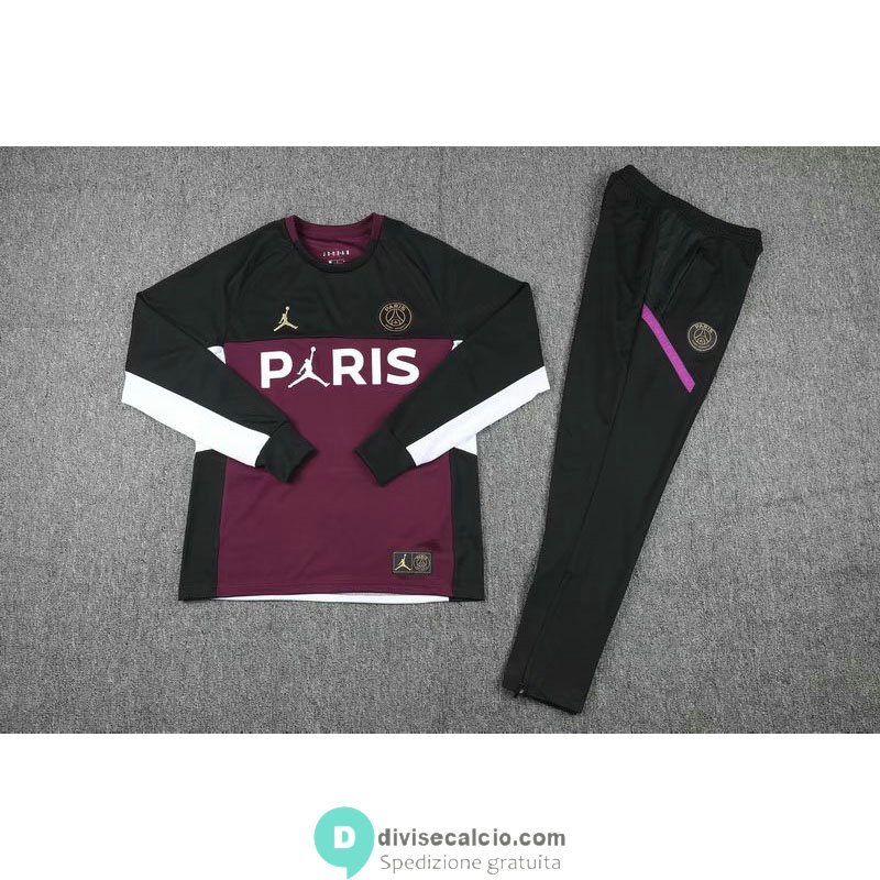 PSG x Jordan Formazione Felpa Purple + Pantaloni 2020/2021