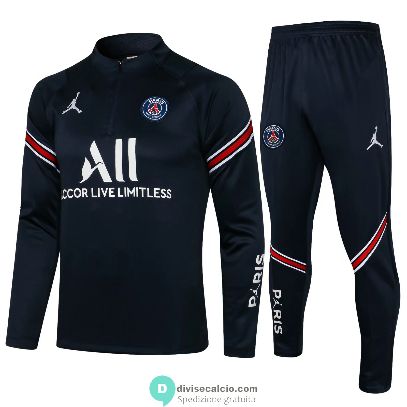 PSG x Jordan Formazione Felpa Royal + Pantaloni Royal 2021/2022