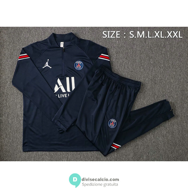 PSG x Jordan Formazione Felpa Royal + Pantaloni Royal 2021/2022