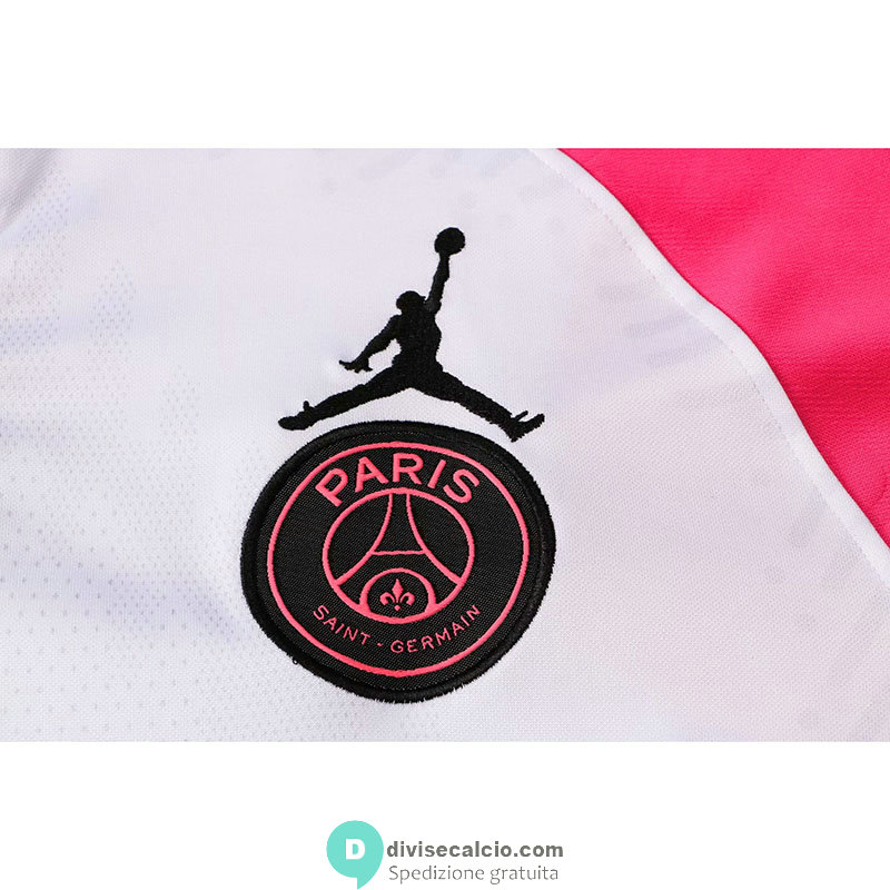 PSG x Jordan Formazione Felpa White Pink + Pantaloni Black 2021/2022
