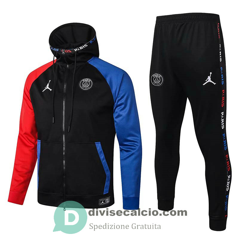 PSG x Jordan Giacca Cappuccio Black + Pantaloni 2020/2021