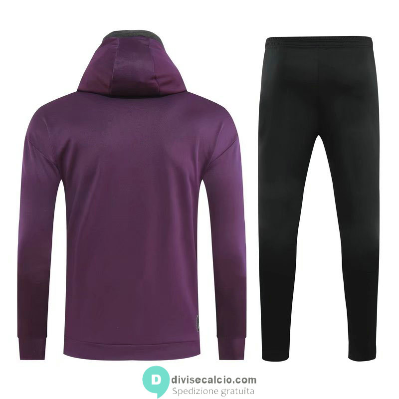 PSG x Jordan Giacca Cappuccio Purple + Pantaloni 2020/2021