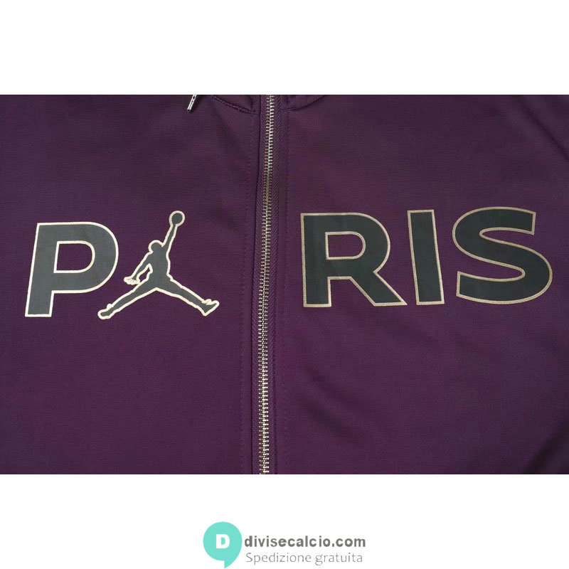 PSG x Jordan Giacca Cappuccio Purple + Pantaloni 2020/2021