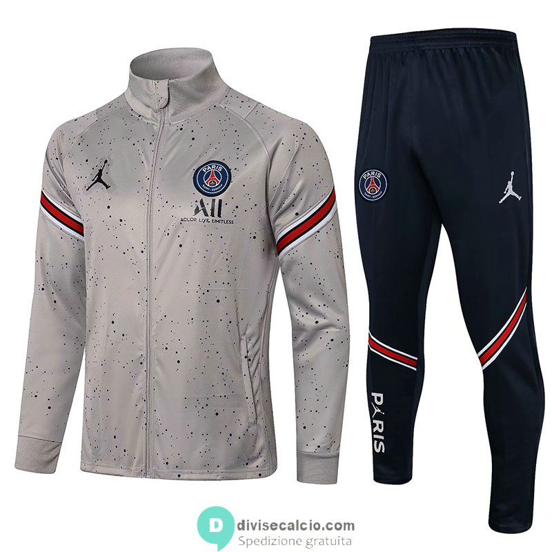 PSG x Jordan Giacca Grey Spots + Pantaloni Navy 2021/2022