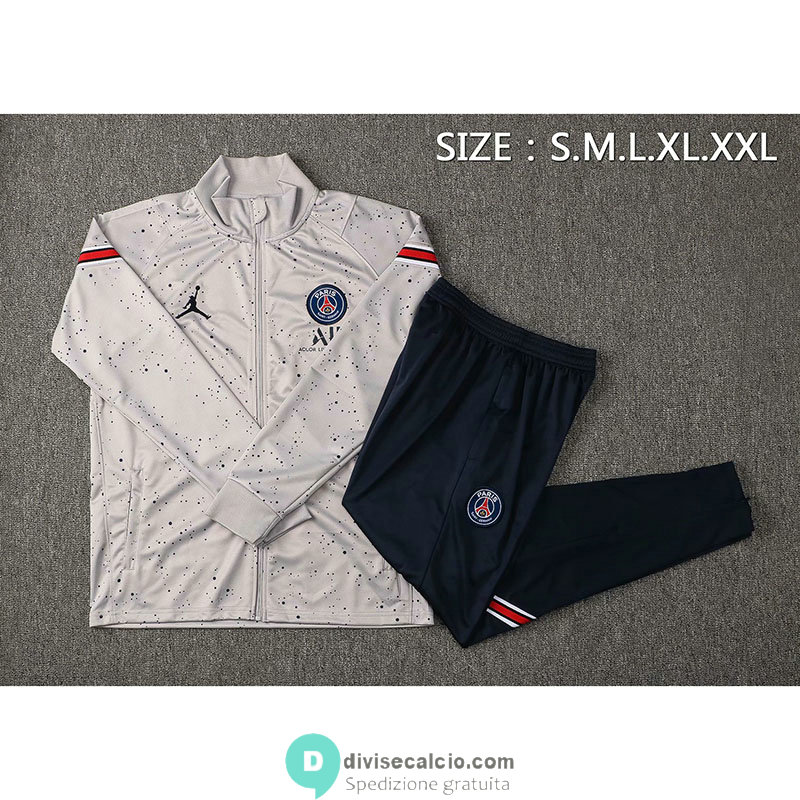 PSG x Jordan Giacca Grey Spots + Pantaloni Navy 2021/2022