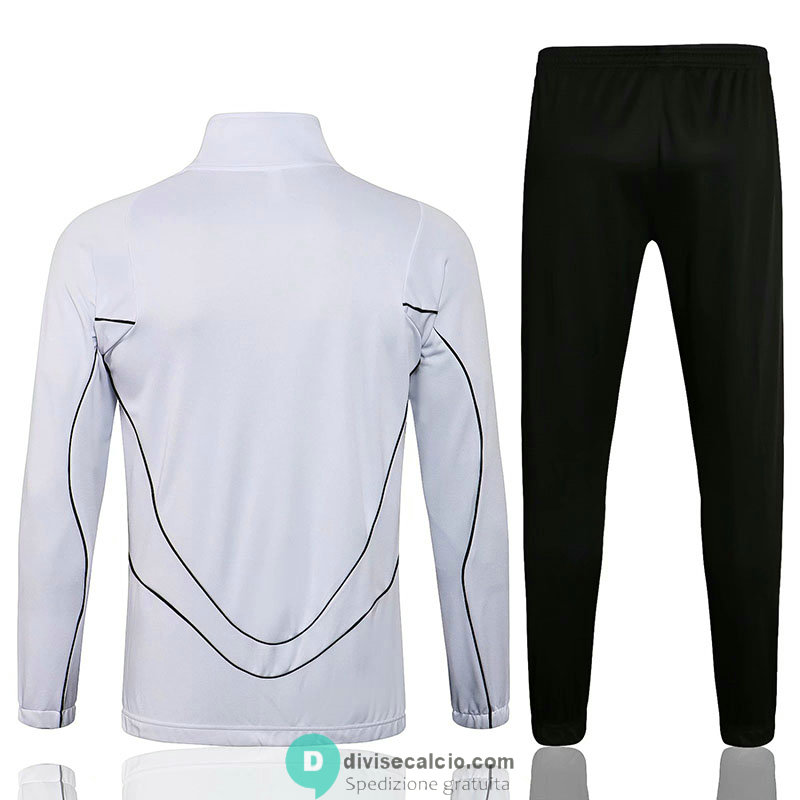 PSG x Jordan Giacca White Black Streak + Pantaloni Black 2021/2022