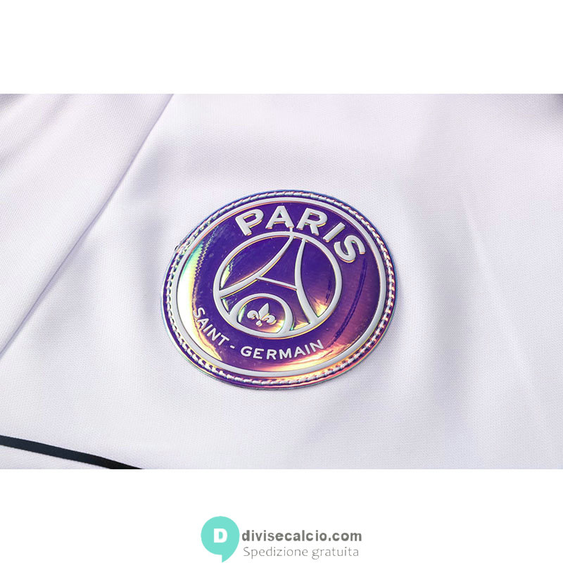 PSG x Jordan Giacca White Black Streak + Pantaloni Black 2021/2022