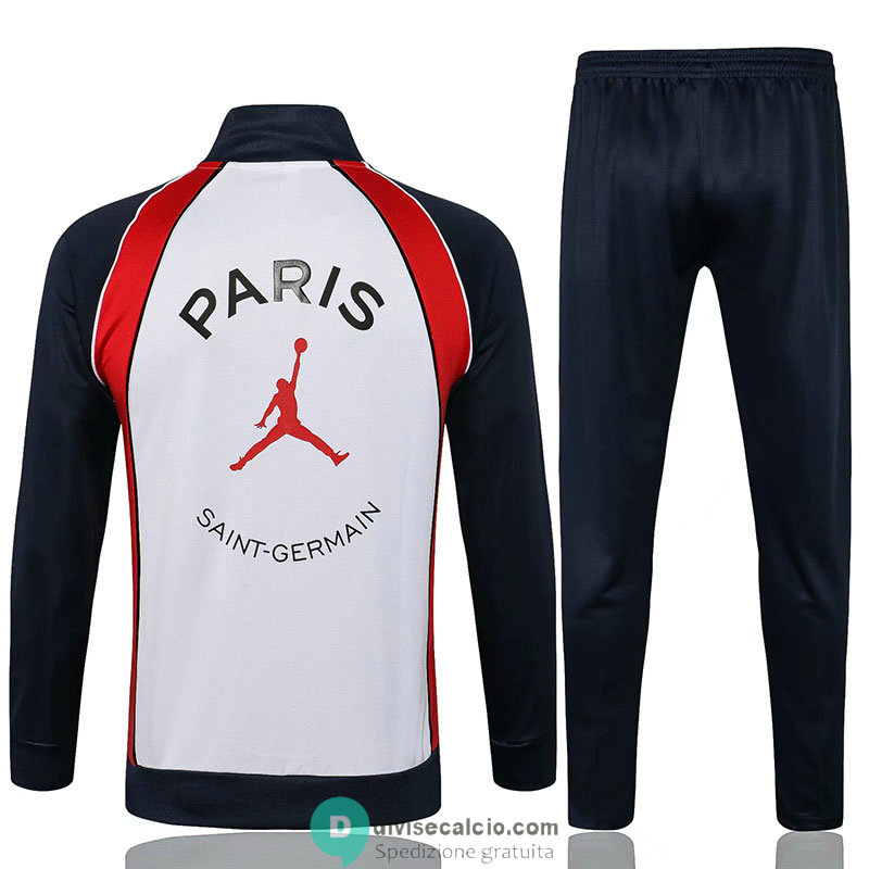 PSG x Jordan Giacca White Navy + Pantaloni Navy 2021/2022