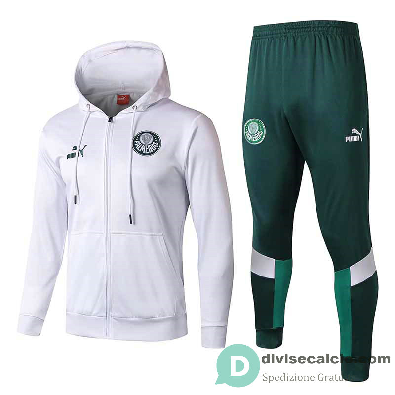 Palmeiras Giacca Cappuccio White + Pantaloni 2019/2020