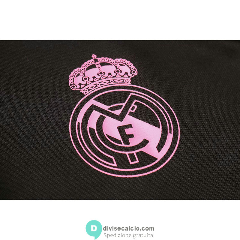 Real Madrid Formazione Felpa Black + Pantaloni Black 2020/2021