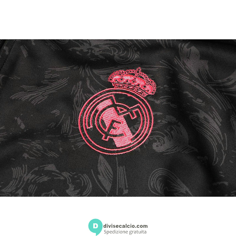 Real Madrid Formazione Felpa Black Pink + Pantaloni 2021/2022